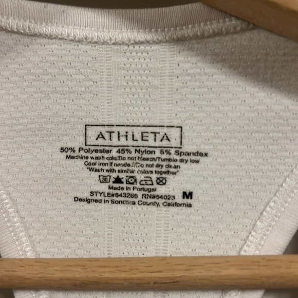 Athleta White Tank Top - Picture 2 of 3
